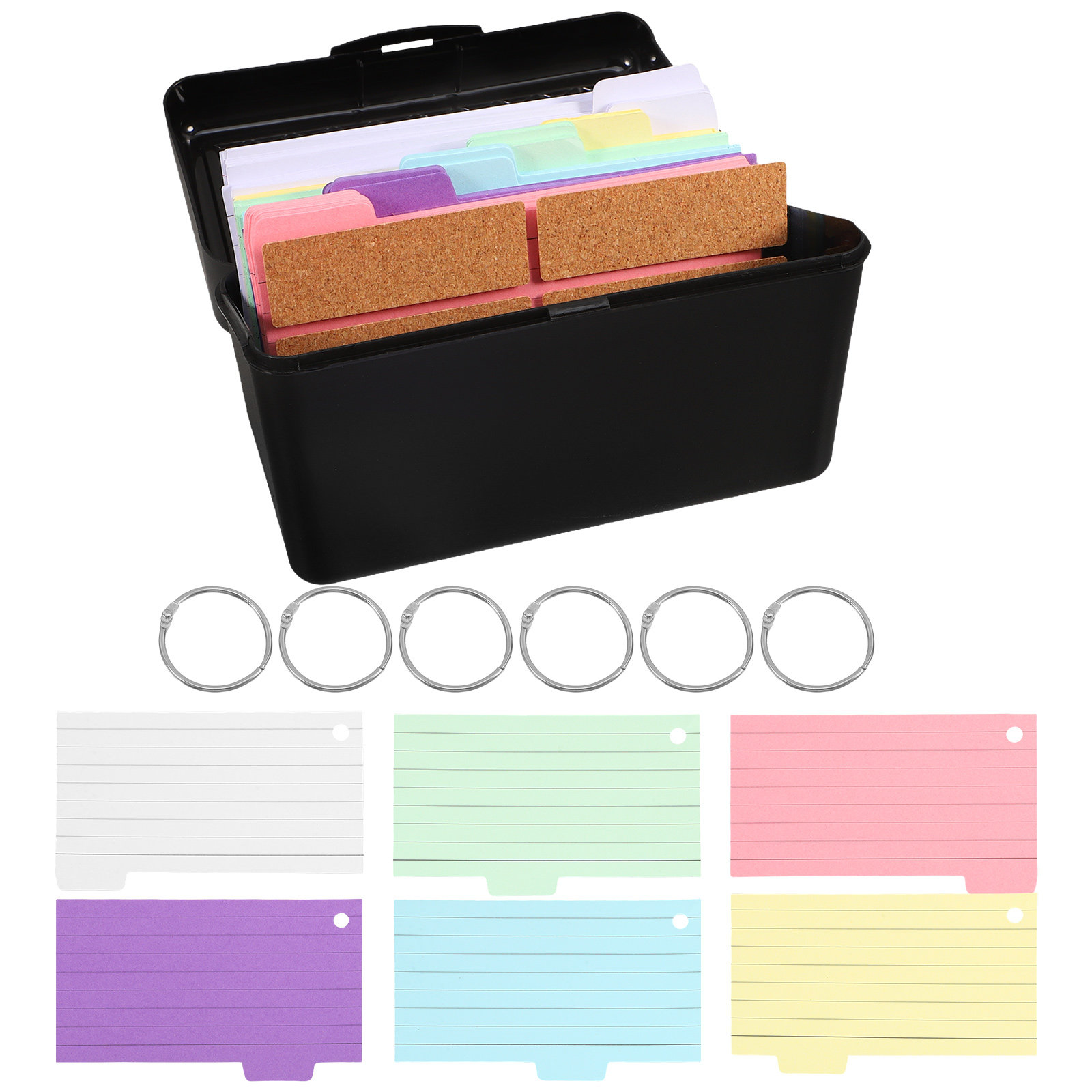 Card Index Box - 1 Set Organizzatore per Carte con